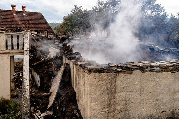 Professional Fire Damage Removal technician working in Hamburg, NJ